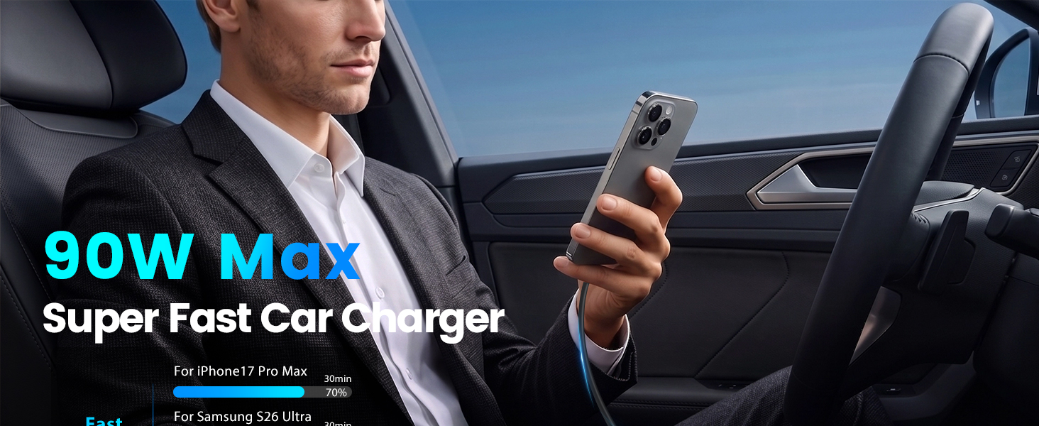 90W car charger