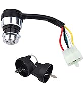 WEIYINGSI 5 Wire Ignition Key Switch with Dustproof/Waterproof Covers for 50cc 70cc 90cc 110cc 12...
