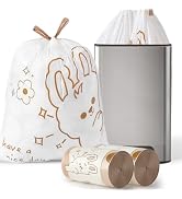 13 Gallon Trash Bags with Cute Rabbit Printed &amp; Drawstring, Tear-Resistant Tall Kitchen Garbage B...