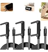 Invisible Holder Charger Cable with Stand,Type-C to Type-C,240W PD Fast Charging Cable with 360° ...