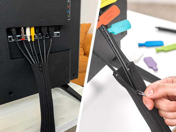 Cable Sleeves Zipper Home Mobile