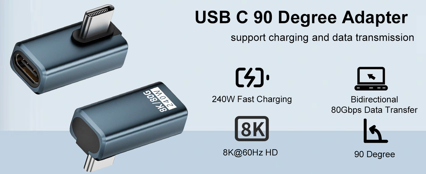 usb c 90 degree adapter 