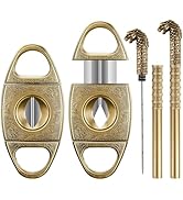 Scotte V-Cut Cigar Cutter Guillotine Precision Cigar Draw Enhancer Tool Needle & Sharp Perfect Ci...