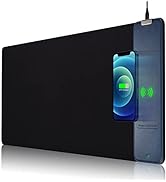 Wireless Charging Mouse Pad, 10W Wireless Charging Desk Mat, 31.5" x 11.8" Extended Large Keyboar...