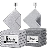 Navona 12Pack Steel Wire Dishcloth, Include 6Pack Triple-Layer Steel Wire Cleaning Cloth, 6Pack D...