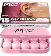 Peace&amp;Quiet | PQ Silicone Ear Plugs for Sleeping - 15 Wax Earplugs for Sleep and Swimming, Soft E...