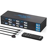 4K144Hz Displayport KVM Switch 3 Monitors 3 Computers 1 HDMI 8K30Hz KVM Switches Triple Monitor f...