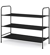 MAX Houser 3 Tier Free Standing Shoe Rack, Shoe Organizer for Closet,Metal Shoe Storage Shelf for...