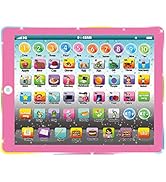 Wenbeier Kids Tablet Learning Pad Toddler Tablet with ABC Word Song Music Number Electronic Inter...