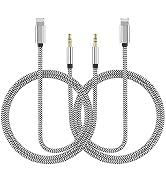 Aux Cord for iPhone, 2 Pack 3.3ft [Apple MFi Certified] Lightning to 3.5mm Aux Audio Adapter Cabl...