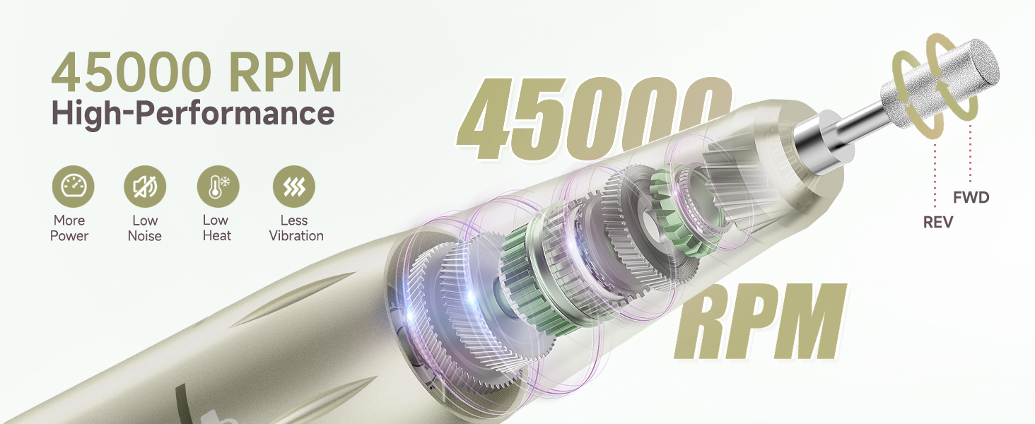 45000RPM electronic nail drill