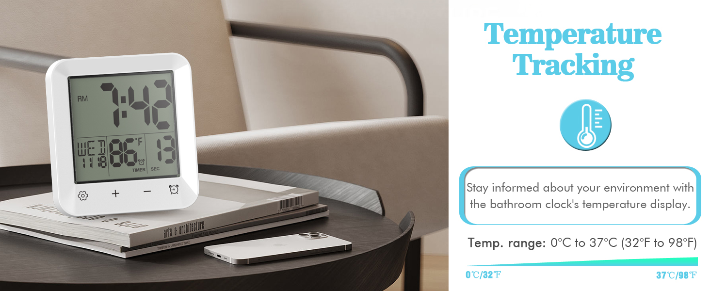 waterproof timer for shower bathroom clocks wall waterproof