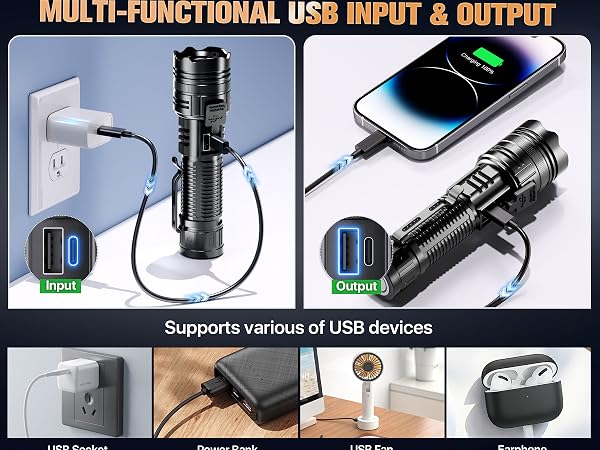 ESGOFO SUPER BRIGHT RECHARGEABLE FLASHLIGHTS HIGH LUMENS