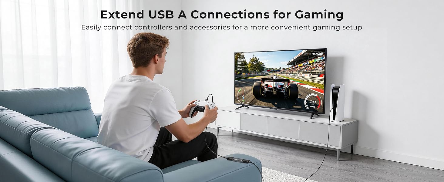 Extend USB A Connections for Gaming