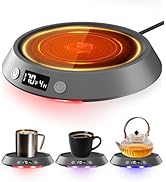 Kepwam Coffee Mug Warmer - 50W Electric Coffee Warmer for Desk 3 Temp Settings &amp; 2-9 Timer Smart ...