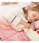 Uttermara Weighted Blanket 3 lbs, Ultra Cozy Minky Fleece and Cotton Sided with Cartoon Patterns,...