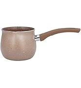 Enamel Milk Pan, Dansk Butter Warmer, Single Handle Coffee Warmer Boiling Pot Mini Milk Pan Alumi...