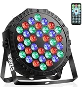 LED Stage Lights - Czgor 36W RGB DJ Par Lights with Sound Activated Auto Play by Remote &amp; DMX Con...