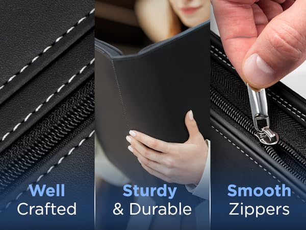 leather binder, zipper binder, leather gifts, business portfolio men, professional binder, binder