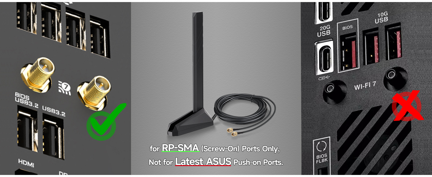 wifi antenna for rpsma asus pc motherboard