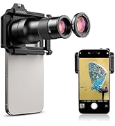 Evil eye 2 in 1 Phone Camera Lens Kit, 6X Telephoto Lens &amp; 150mm Macro Lens with Universal Lens C...