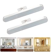 DORNLAT Wireless Vanity Makeup Lights Set of 2, 4000mAH Rechargeable Bathroom Light for Mirror, 4...