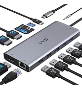 USB C Laptop Docking Station Dual Monitor HDMI for Dell/HP/Lenovo Laptop USB C Hub Multiport Adap...