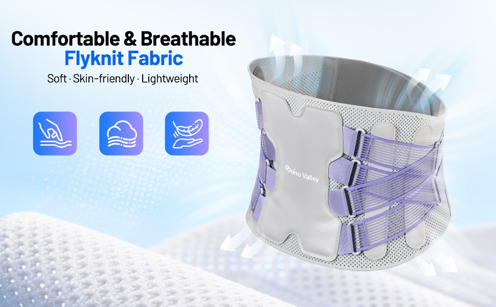 no odor Sweat-Wicking faja para la espalda Breathable, Lightweight Soft relieve muscle pain