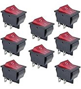 8 Pack Power Heat Press Rocker KCD4 Power Switch 30A 250V DPST 4 Pin 2 Position ON/Off Rocker Tog...