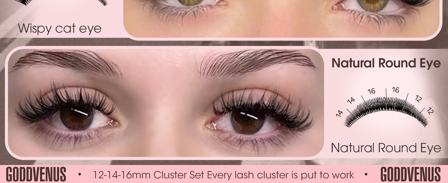 wispy lash clusters for DIY eyelash extension