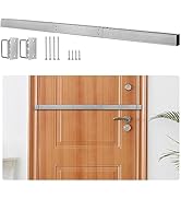 Door Security Bar Barricade Brackets Kit Set Door Stopper Home Defense Security Devices for Front...