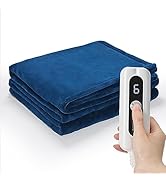 SNUGSUN Heated Blanket Twin Size 62"x 84", Microplush Electric Blanket, Soft Durable &amp; Anti-pilli...