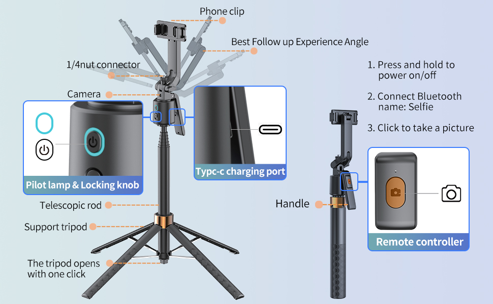 tripod for iphone with light