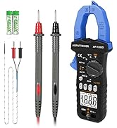 Digital Clamp Meter TRMS 6000 Counts AC/DC Voltage TesterAuto-ranging 400A Amp Meter Measures wit...