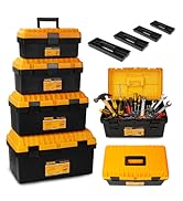 4 pcs Tool Box Tools Storage Organizer with Tray