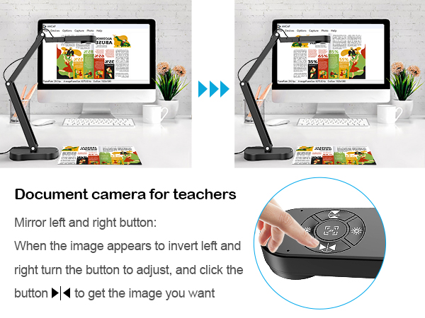 USB document camera teachers classroom teaching 8MP light