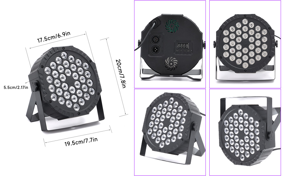 Stage lights from different angles