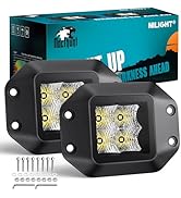 Nilight Flush Mount LED Pod Lights 2PCS 4.7 Inch 4LED Flood Beam Backup Reverse Light LED Offroad...
