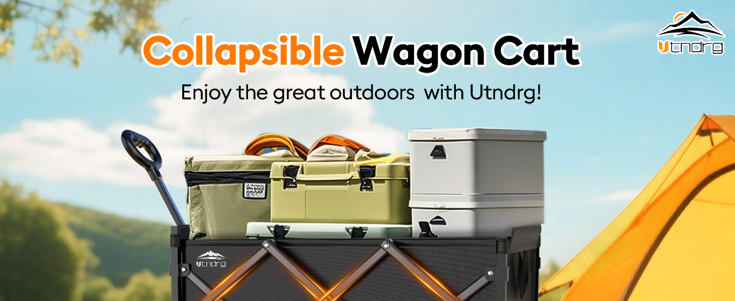 collapsible wagon with wheels