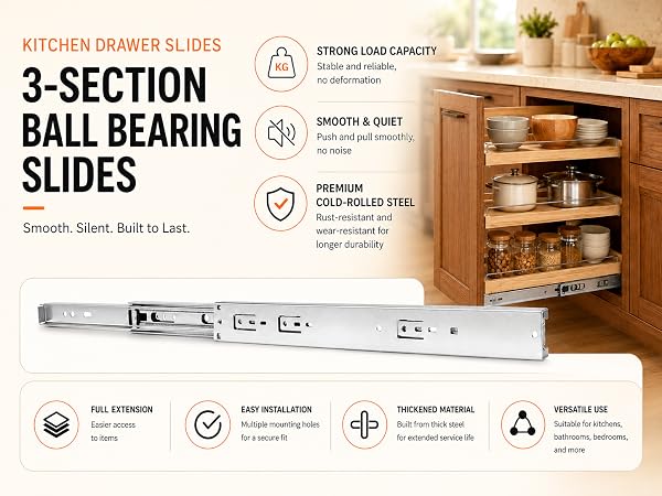 Gobrico SIde Mount Drawer Slides