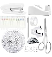 Office Supplies,Desk Accessories, Stapler and Tape Dispenser Set for Women with Stapler, Tape Dis...