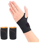 Cozyhealth Elastic Thin Wrist Brace (2Pcs) Support for TFCC Tear, Carpal Tunnel, Tendonitis, Arth...