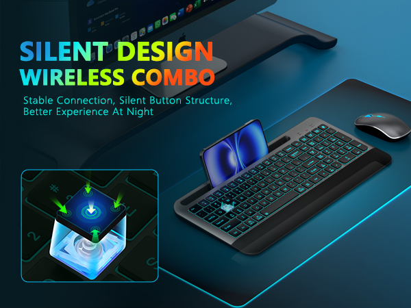 quiet wireless keyboard and mouse