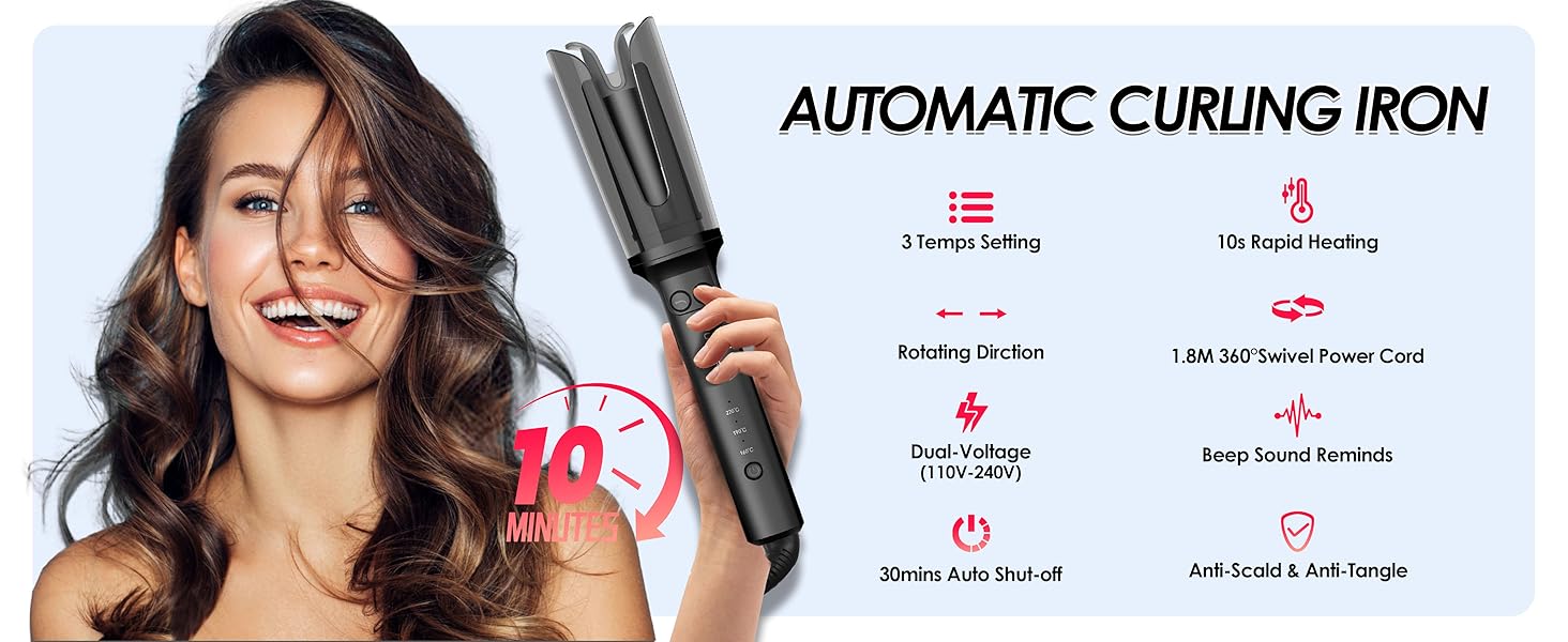 automatic rotating curling iron
