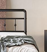 Lutown-Teen 12 Inch Twin XL Bed Frames with Victorian Vintage Headboard and Footboard, No Box Spr...