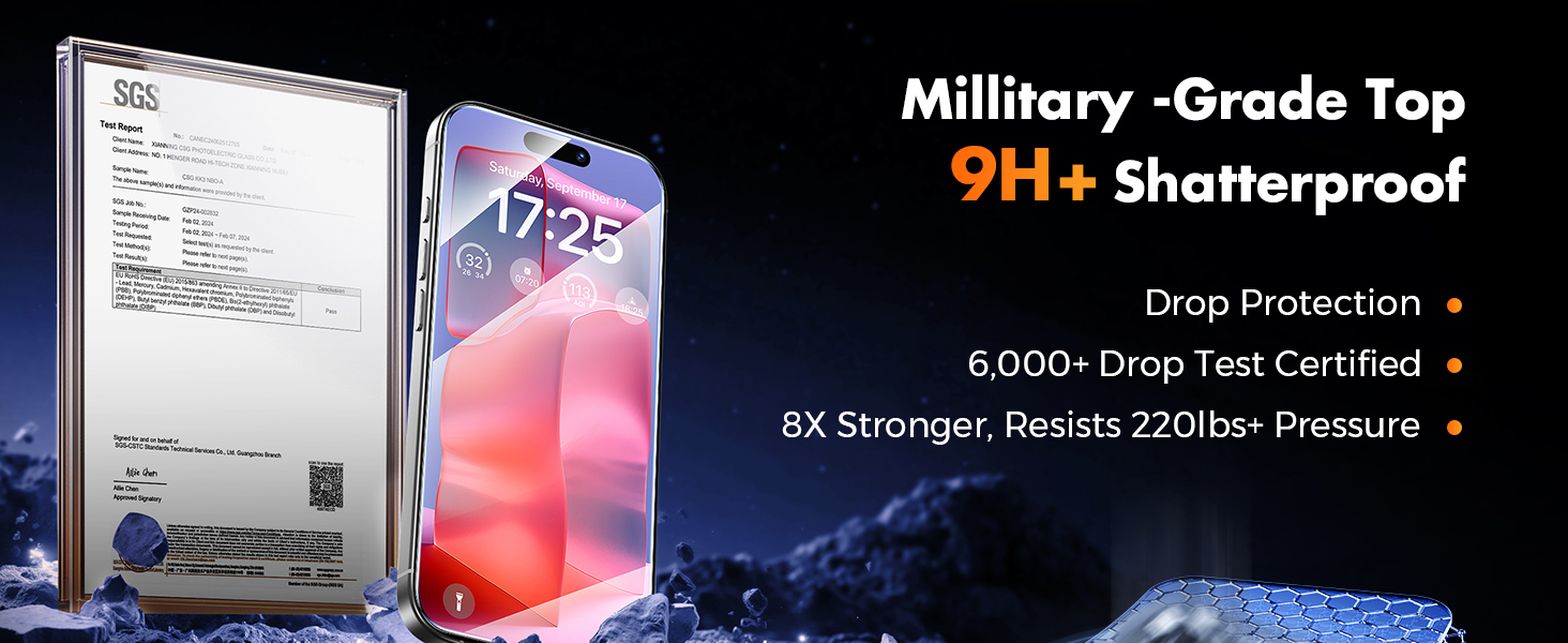 UNBREAKcable iPhone 16 Pro Screen Protector Tempered Glass