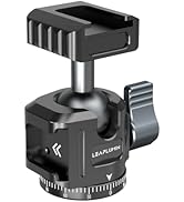 Leaplumin 2-in-1 Cold Shoe Ball Head for Phone Mount, 360°Rotating Metal Cold Shoe Ball Head Came...