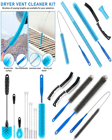 Bottle Brush Dryer Vent Cleaner Kit