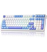 AULA F98 Mechanical Keyboard 99 Keys, Tri-Mode BT5.0/2.4GHz/USB-C Hot Swappable Custom Gaming Key...