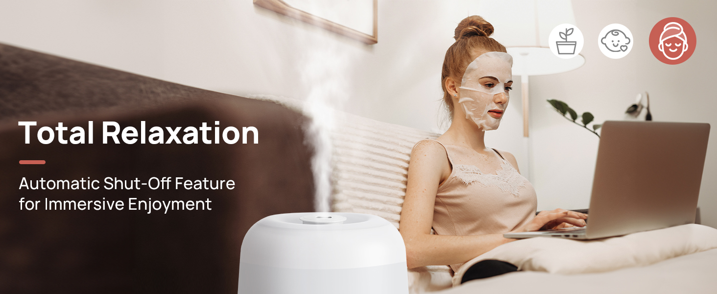 Total Relaxation. Automatic Shut-Off Feature for Immersive Enjoyment